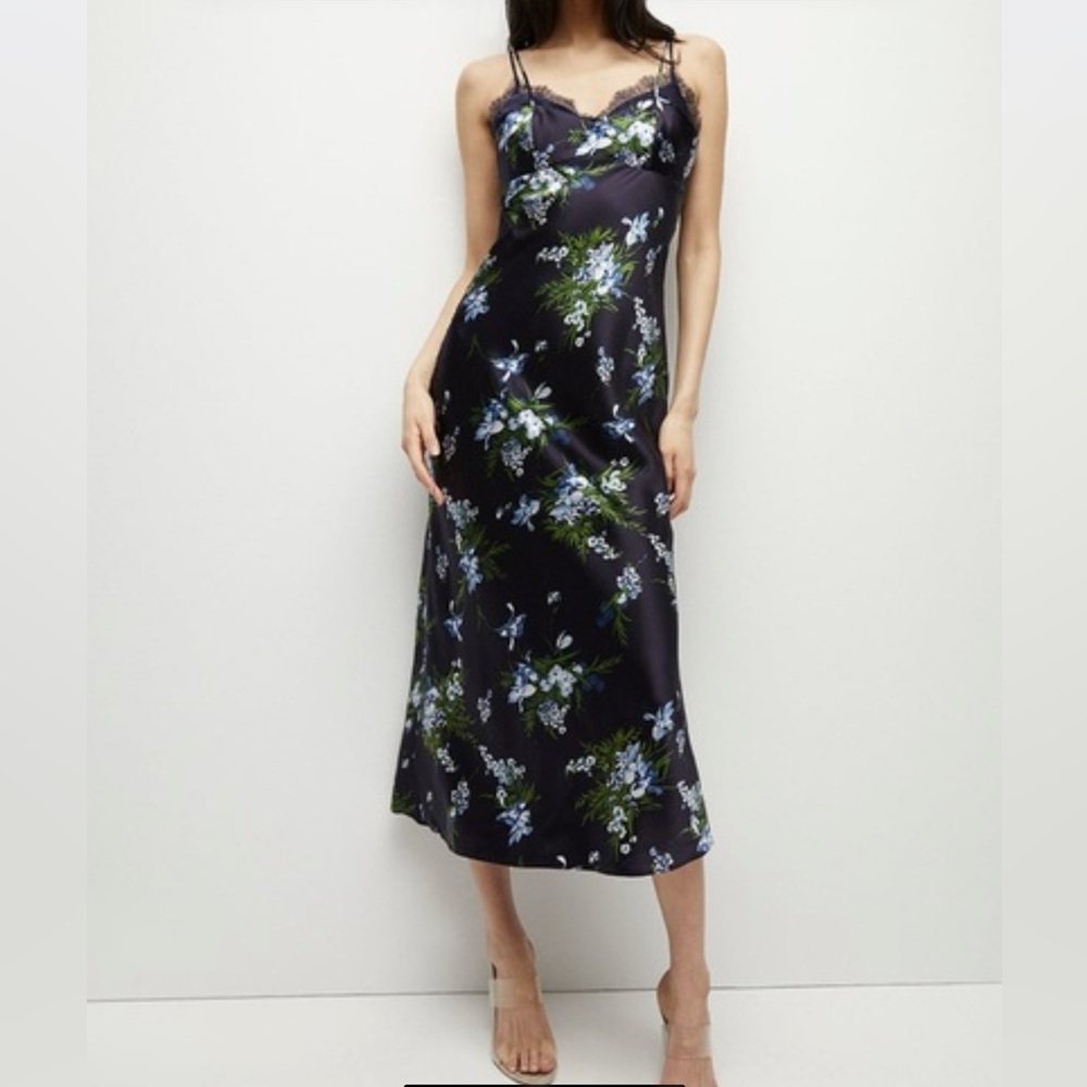 VERONICA BEARD Bixie Silk Slip Midi Dress Sz 16
